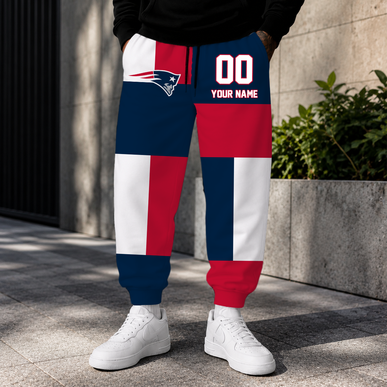 ELITE EDITION - NEW CUSTOMIZED NFL27 NEP NEW ENGLAND PATRIOTS SWEATPANTS