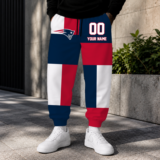 ELITE EDITION - NEW CUSTOMIZED NFL27 NEP NEW ENGLAND PATRIOTS SWEATPANTS