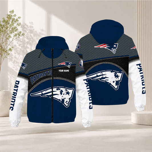 FINAL SALE - NEW CUSTOMIZED NFL27 NEP NEW ENGLAND PATRIOTS WINDBREAKER JACKET