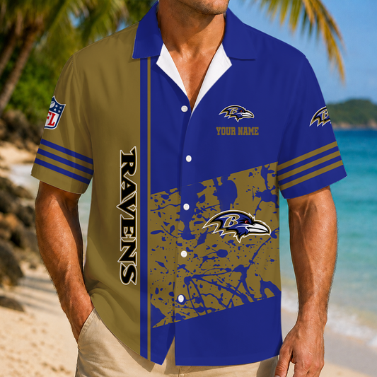 LIMITED EDITION - NEW CUSTOMIZED NFL28 BTR BALTIMORE RAVENS UNISEX HAWAIIAN SHIRT