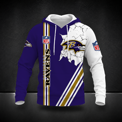 HOT DEAL- NEW CUSTOMIZED NFL28 BTR BALTIMORE RAVENS T-SHIRT, POLO SHIRT, ZIP POLO SHIRT, SWEATSHIRT, HOODIE & ZIP HOODIE
