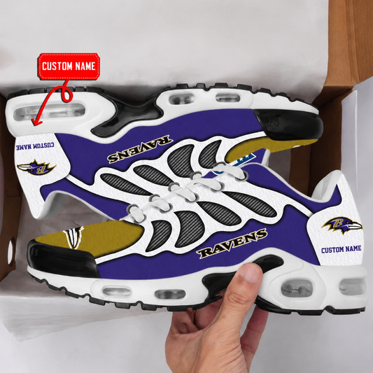 FLASH SALE - NEW CUSTOMIZED NFL28 BTR BALTIMORE RAVENS AIR MAX PLUS SNEAKERS