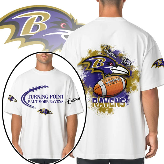 VIRAL EDITION - NEW CUSTOMIZED NFL28 BTR BALTIMORE RAVENS POLO SHIRT, ZIP POLO SHIRT & T-SHIRTS