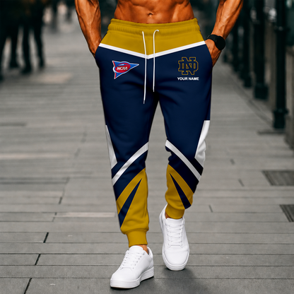 LIMITED EDITION - NEW CUSTOMIZED NCAA FBS28 NFI NOTRE DAME FIGHTING IRISH SWEATPANTS