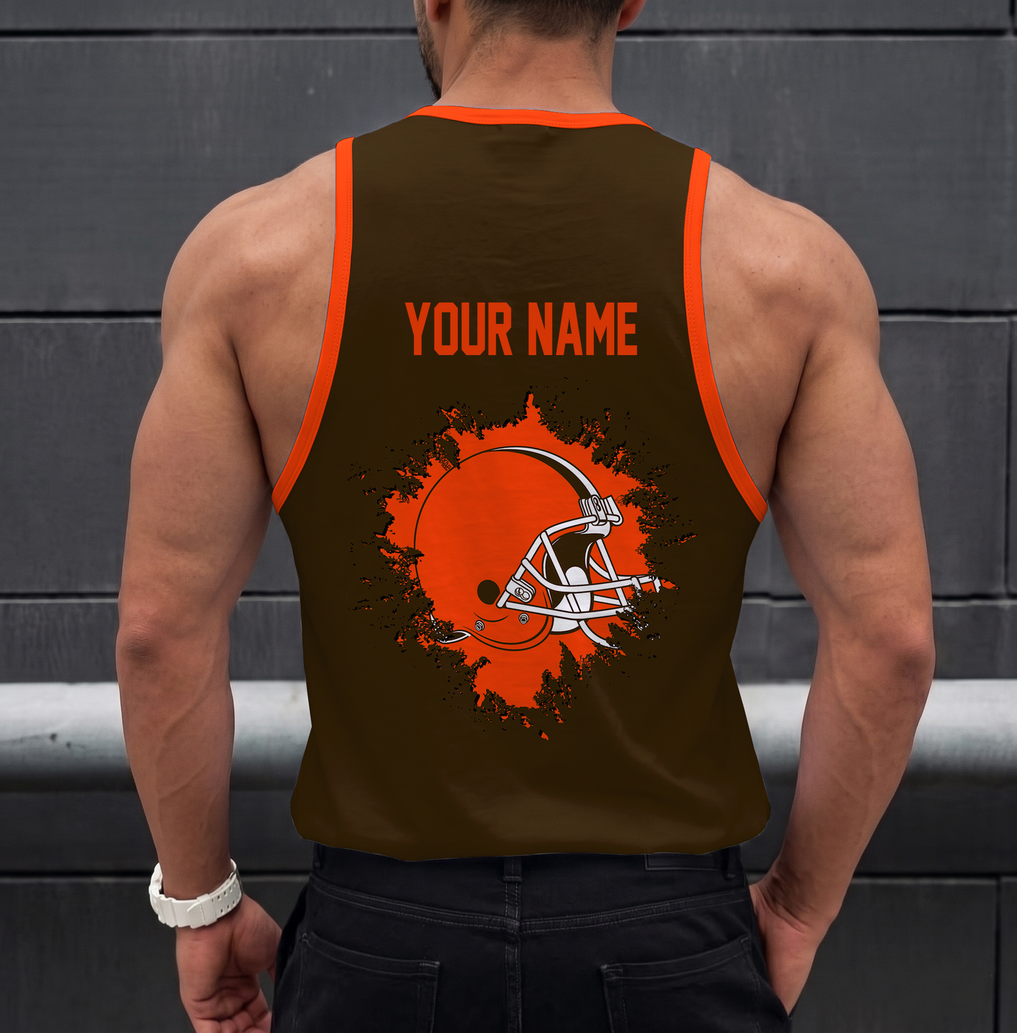 FINAL SALE - NEW CUSTOMIZED NFL29 CLB CLEVELAND BROWNS UNISEX TANK TOP