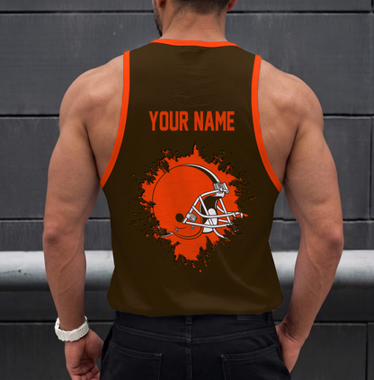 FINAL SALE - NEW CUSTOMIZED NFL29 CLB CLEVELAND BROWNS UNISEX TANK TOP