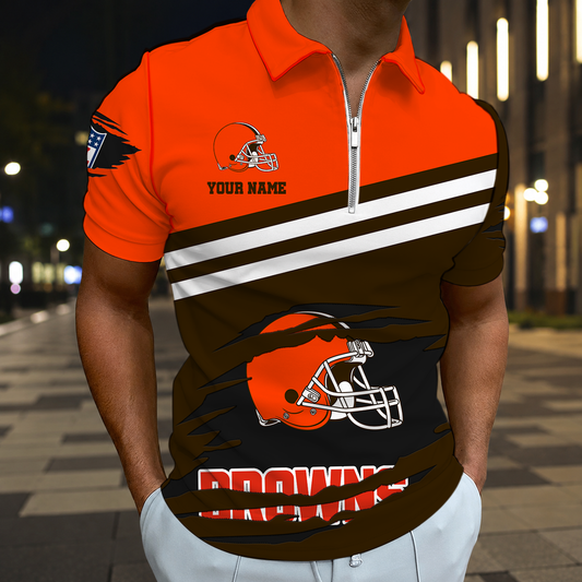 VIRAL EDITION - NEW CUSTOMIZED NFL29 CLB CLEVELAND BROWNS T-SHIRT, POLO SHIRT, ZIP POLO SHIRT, SWEATSHIRT, HOODIE & ZIP HOODIE