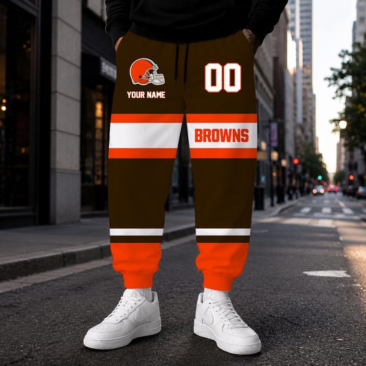 MEGA SALE - NEW CUSTOMIZED NFL29 CLB CLEVELAND BROWNS SWEATPANTS