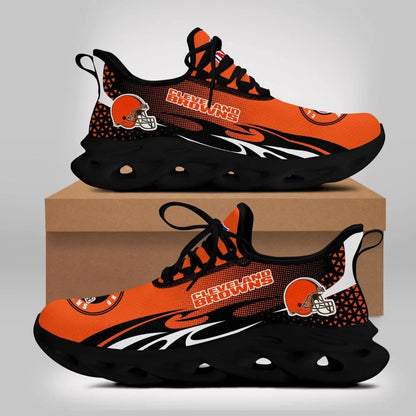 LIMITED EDITION - NEW CUSTOMIZED NFL29 CLB CLEVELAND BROWNS UNISEX MAX SOUL SHOES