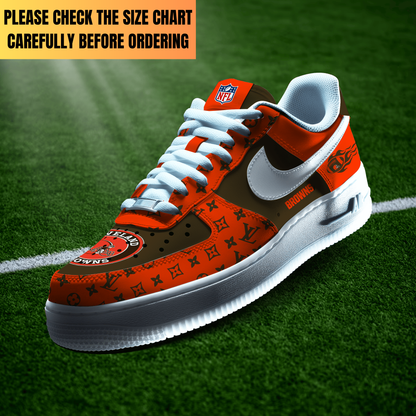 EXCLUSIVE  EDITION - NEW CUSTOMIZED NFL29 CLB CLEVELAND BROWNS AF1 SHOES