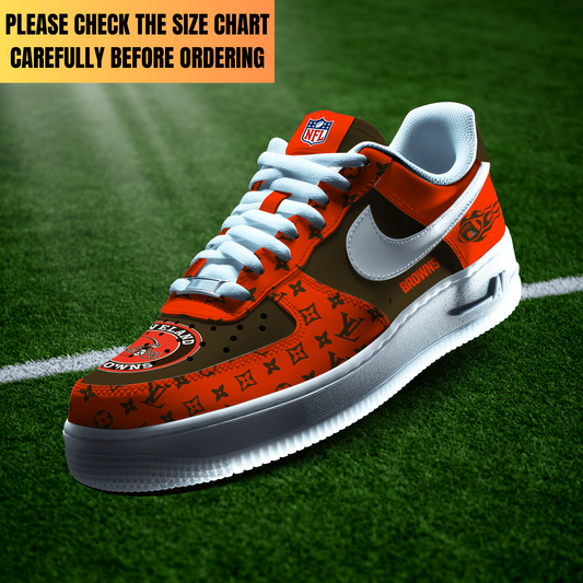 EXCLUSIVE  EDITION - NEW CUSTOMIZED NFL29 CLB CLEVELAND BROWNS AF1 SHOES