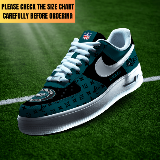 EXCLUSIVE  EDITION - NEW CUSTOMIZED NFL02 PPE PHILADELPHIA EAGLES AF1 SHOES