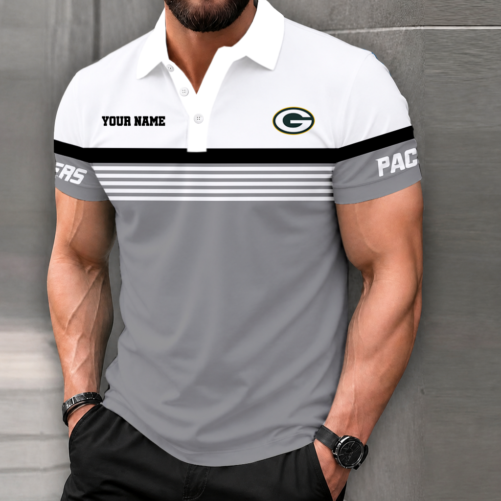 LIMITED EDITION - NEW CUSTOMIZED NFL08 GBP GREEN BAY PACKERS POLO SHIRT