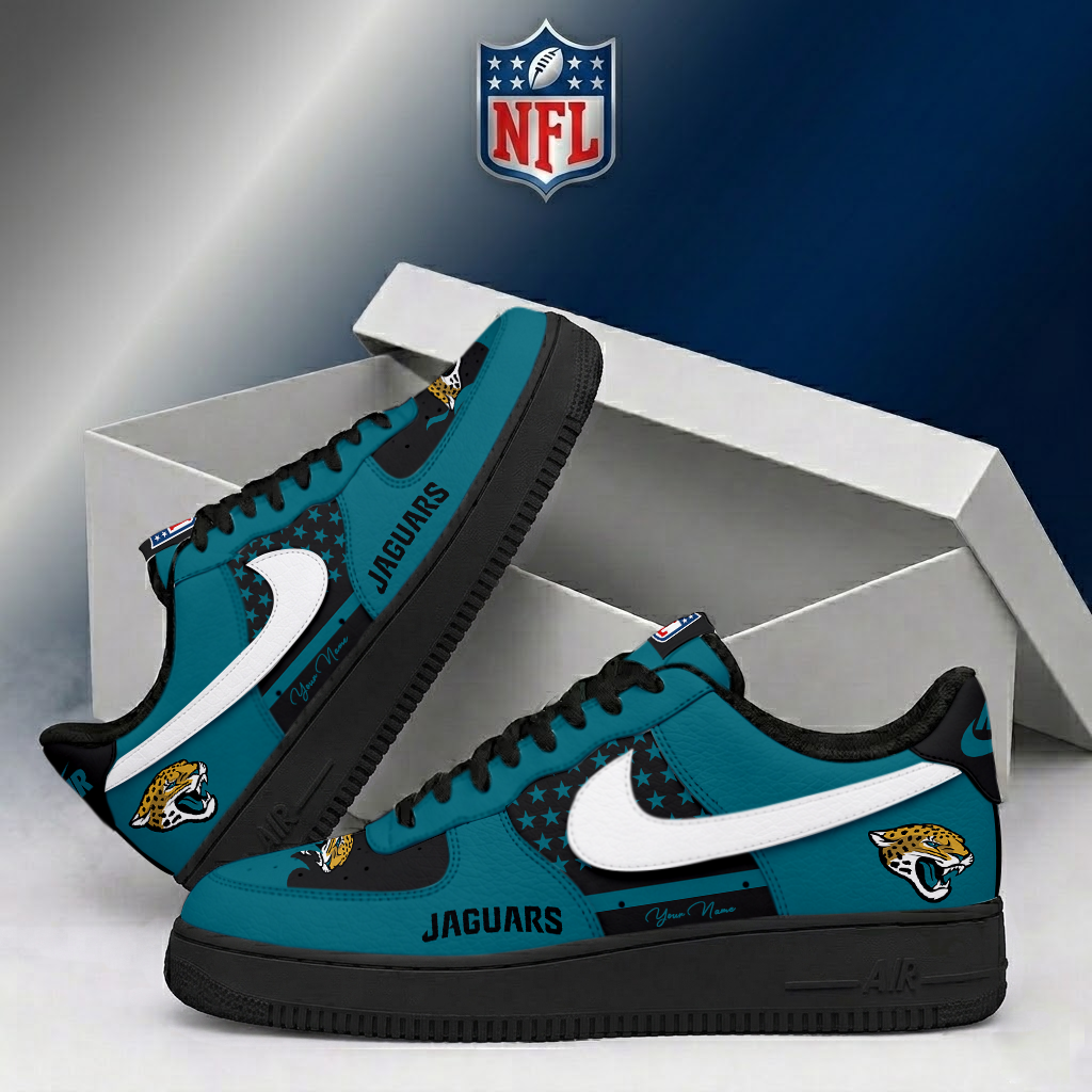FINAL SALE - NEW CUSTOMIZED NFL30 JSJ JACKSONVILLE JAGUARS AF1 SHOES