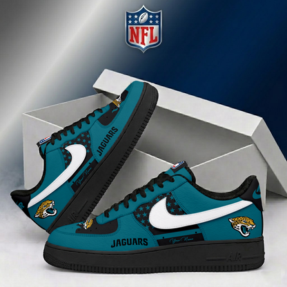 FINAL SALE - NEW CUSTOMIZED NFL30 JSJ JACKSONVILLE JAGUARS AF1 SHOES
