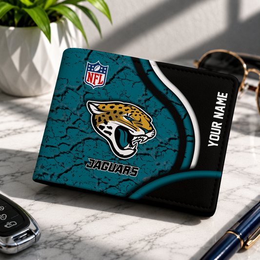 MEGA SALE - NEW CUSTOMIZED NFL30 JSJ JS JAGUARS LEATHER WALLET