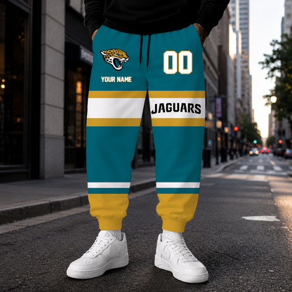 MEGA SALE - NEW CUSTOMIZED NFL30 JSJ JACKSONVILLE JAGUARS SWEATPANTS