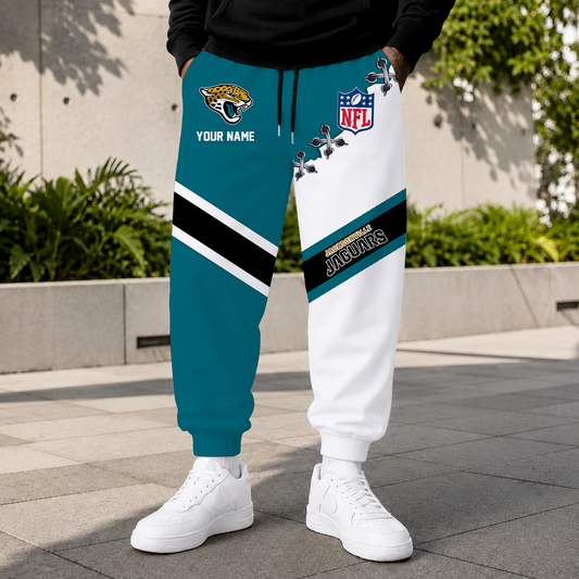 EXCLUSIVE EDITION - NEW CUSTOMIZED NFL30 JSJ JACKSONVILLE JAGUARS SWEATPANTS