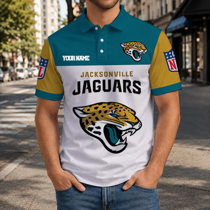 EXCLUSIVE  EDITION - NEW CUSTOMIZED NFL30 JSJ JACKSONVILLE JAGUARS T-SHIRT, POLO SHIRT, ZIP POLO SHIRT, SWEATSHIRT, HOODIE & ZIP HOODIE