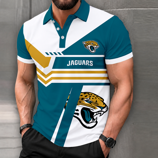 FINAL SALE - NEW CUSTOMIZED NFL30 JSJ JACKSONVILLE JAGUARS POLO SHIRT, ZIP POLO SHIRT & T-SHIRTS