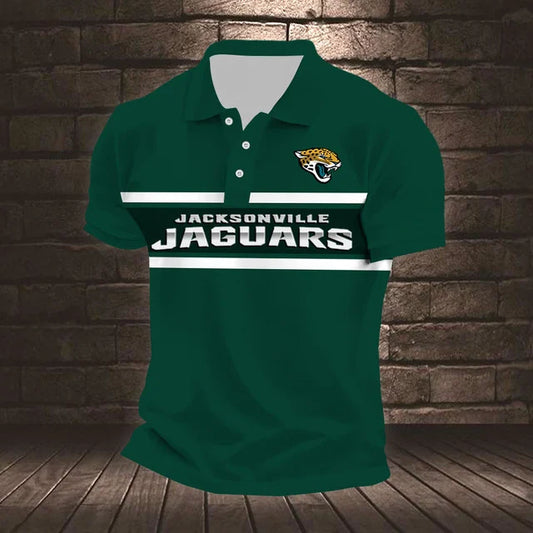 ELITE EDITION - NEW CUSTOMIZED NFL30 JSJ JACKSONVILLE JAGUARS POLO SHIRT, ZIP POLO SHIRT & T-SHIRTS