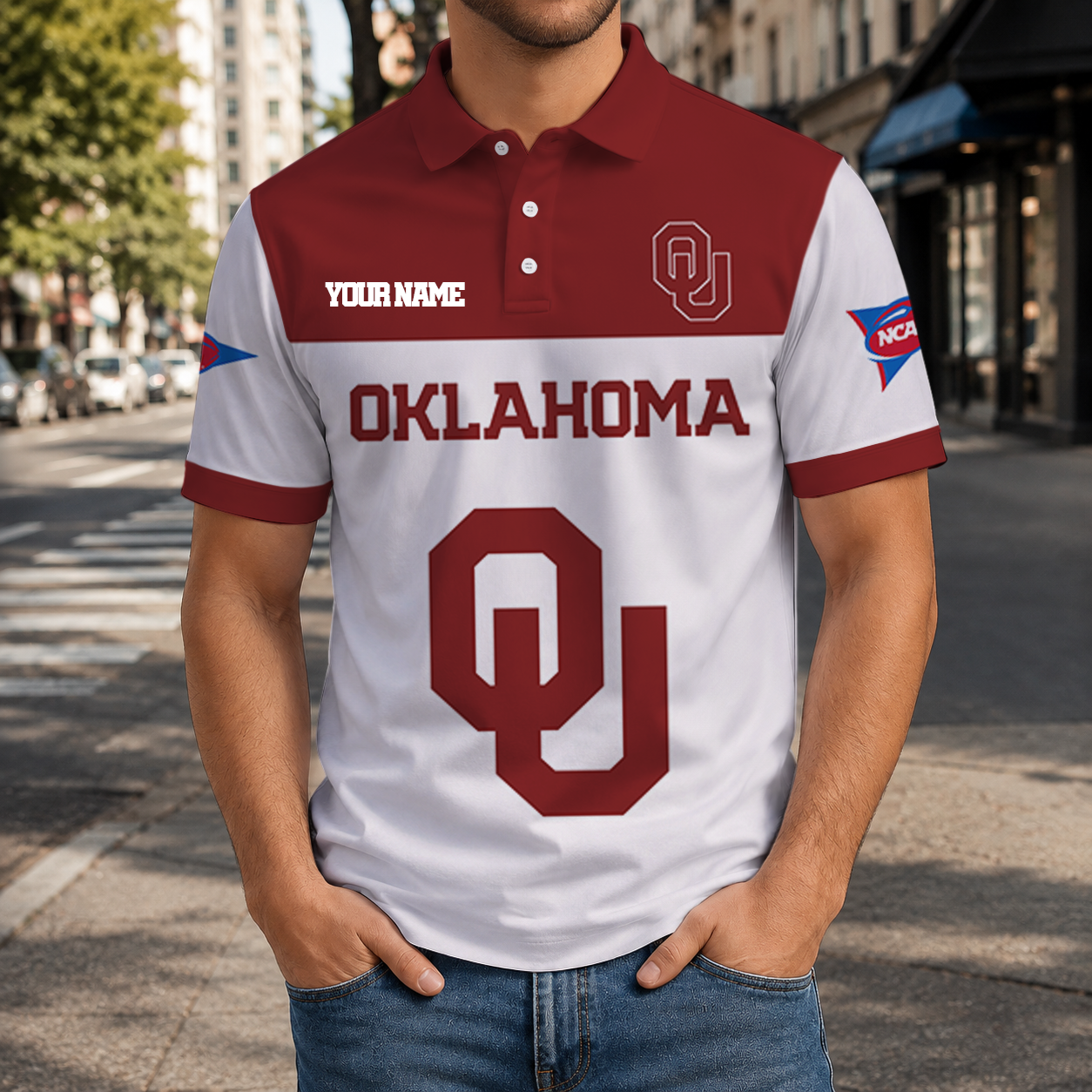 FINAL SALE - NEW CUSTOMIZED NCAA FBS31 OUS OKLAHOMA SOONERS POLO SHIRT, ZIP POLO SHIRT & T-SHIRTS