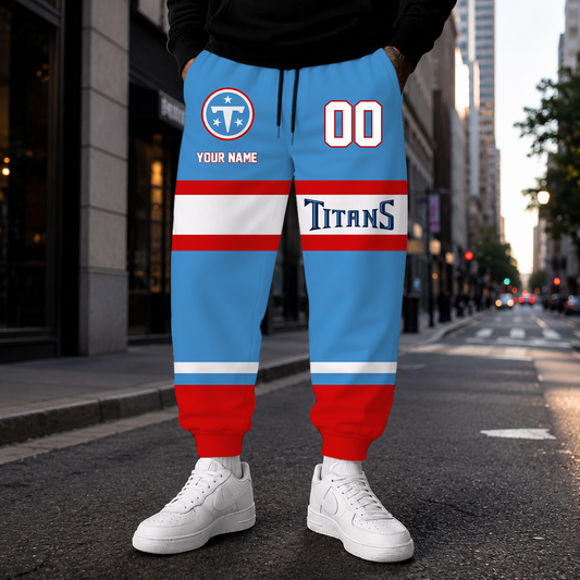 MEGA SALE - NEW CUSTOMIZED NFL31 TST TENNESSEE TITANS SWEATPANTS