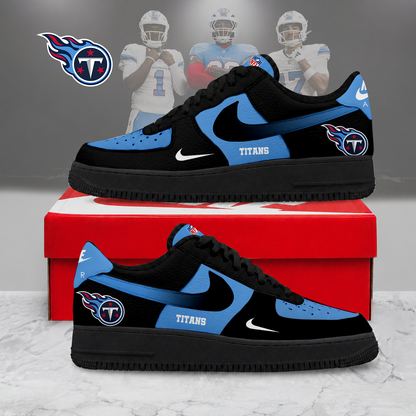 LIMITED EDITION - NEW CUSTOMIZED NFL31 TST TN TITANS AF1 SNEAKERS