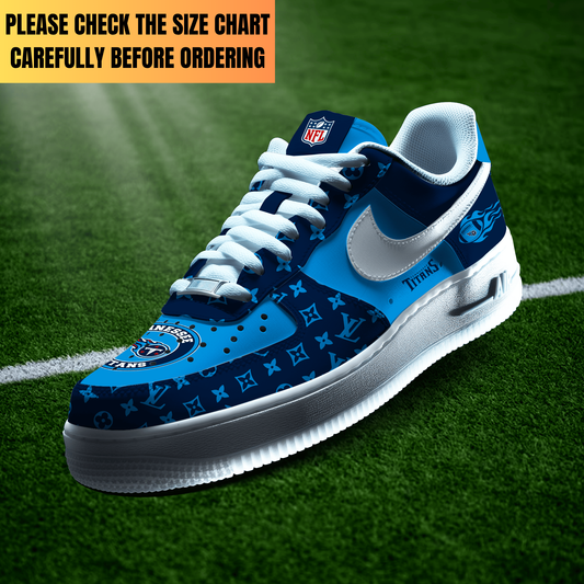 EXCLUSIVE  EDITION - NEW CUSTOMIZED NFL31 TST TENNESSEE TITANS AF1 SHOES