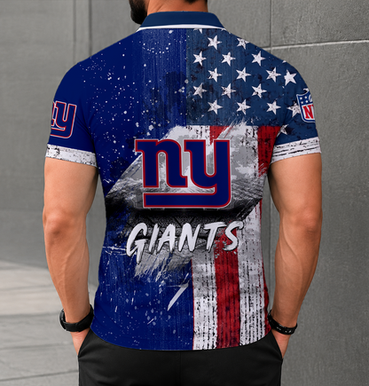 LIMITED EDITION - NEW CUSTOMIZED NFL32 NYG NEW YORK GIANTS POLO SHIRT