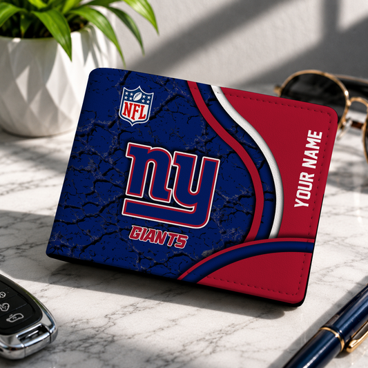MEGA SALE - NEW CUSTOMIZED NFL32 NYG NY GIANTS LEATHER WALLET