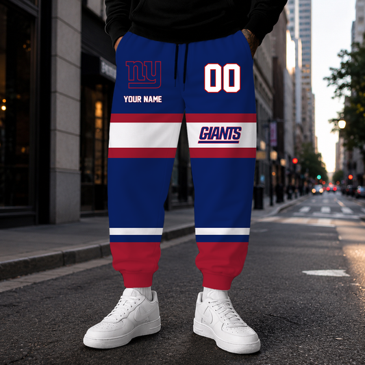 MEGA SALE - NEW CUSTOMIZED NFL32 NYG NEW YORK GIANTS SWEATPANTS