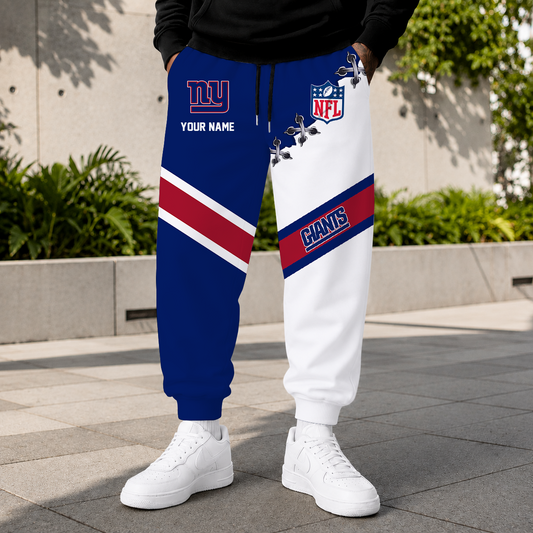EXCLUSIVE EDITION - NEW CUSTOMIZED NFL32 NYG NEW YORK GIANTS SWEATPANTS