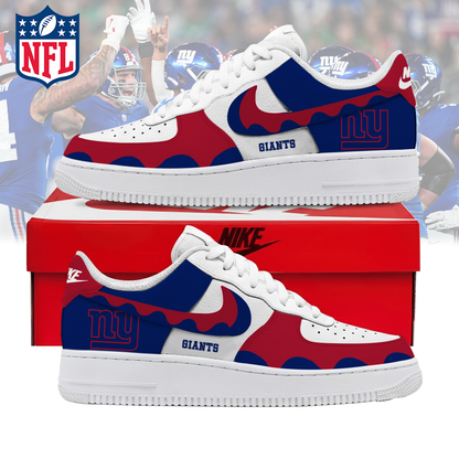 LIMITED EDITION- NEW CUSTOMIZED NFL32 NYG NEW YORK GIANTS AF1 SNEAKERS
