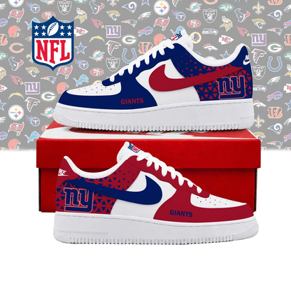 FLASH SALE - NEW CUSTOMIZED NFL32 NYG NEW YORK GIANTS AF1 SHOES