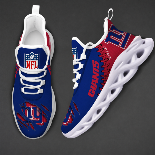 LIMITED EDITION - NEW CUSTOMIZED NFL32 NYG NEW YORK GIANTS UNISEX MAX SOUL SHOES