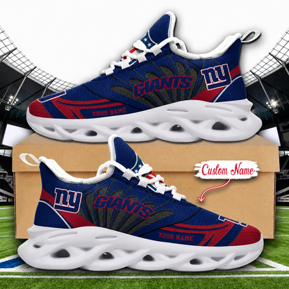 LIMITED EDITION - NEW CUSTOMIZED NFL32 NYG NEW YORK GIANTS UNISEX MAX SOUL SHOES