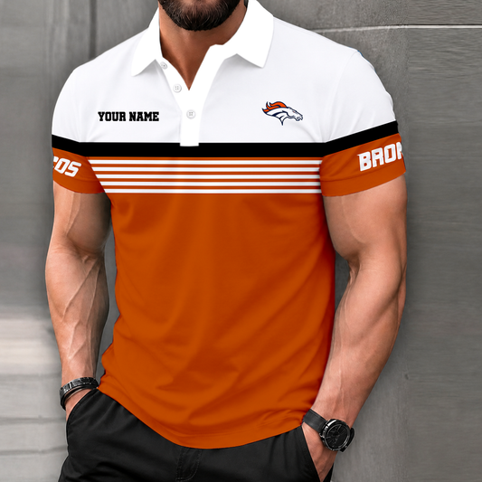 LIMITED EDITION - NEW CUSTOMIZED NFL13 DVB DENVER BRONCOS POLO SHIRT