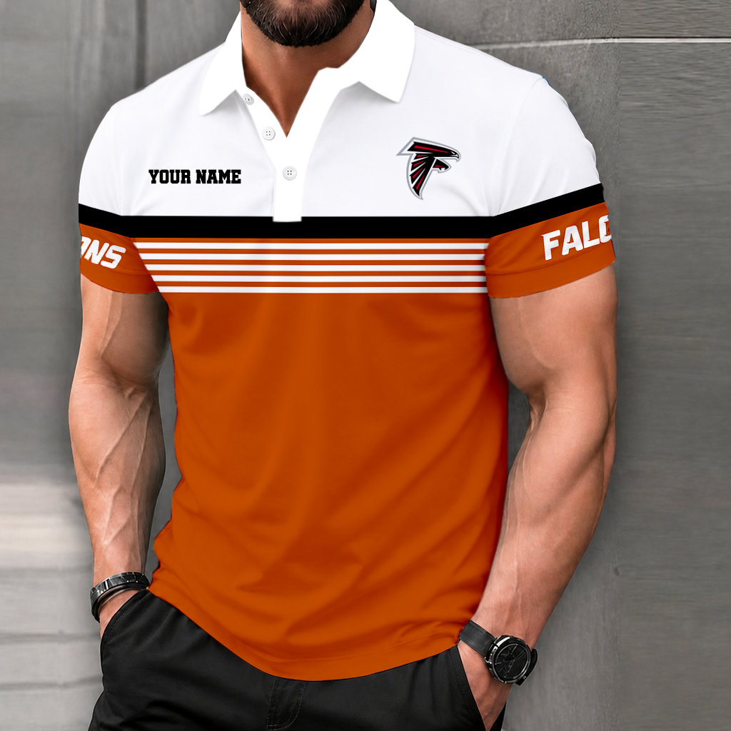 LIMITED EDITION - NEW CUSTOMIZED NFL18 ATF ATLANTA FALCONS POLO SHIRT