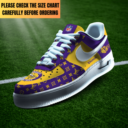 EXCLUSIVE  EDITION - NEW CUSTOMIZED NFL05 MVK MINNESOTA VIKINGS AF1 SHOES