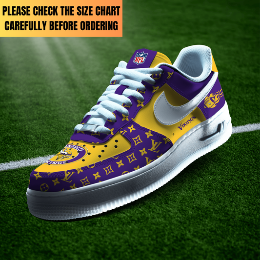 EXCLUSIVE  EDITION - NEW CUSTOMIZED NFL05 MVK MINNESOTA VIKINGS AF1 SHOES