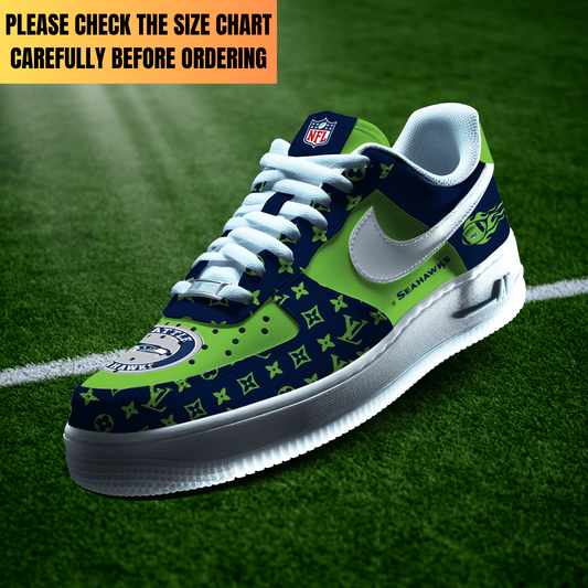 EXCLUSIVE  EDITION - NEW CUSTOMIZED NFL06 SSH SEATTLE SEAHAWKS AF1 SHOES