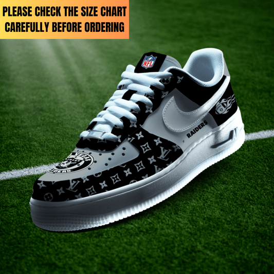 EXCLUSIVE  EDITION - NEW CUSTOMIZED NFL07 LVR LAS VEGAS RAIDERS AF1 SHOES
