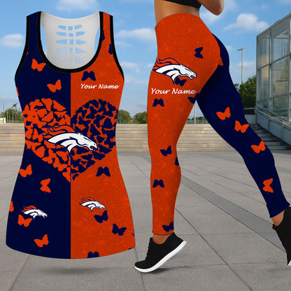 VIRAL EDITION - NEW CUSTOMIZED NFL13 DVB DENVER BRONCOS LEGGINGS & HOLLOW TANK TOP SET