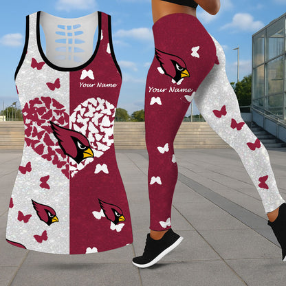 VIRAL EDITION - NEW CUSTOMIZED NFL20 ARC ARIZONA CARDINALS LEGGINGS & HOLLOW TANK TOP SET